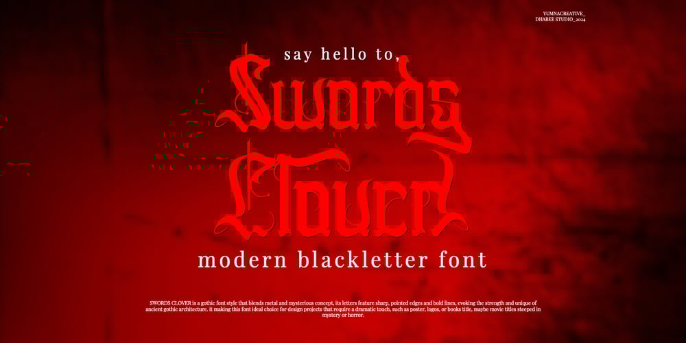 Swords Clover font