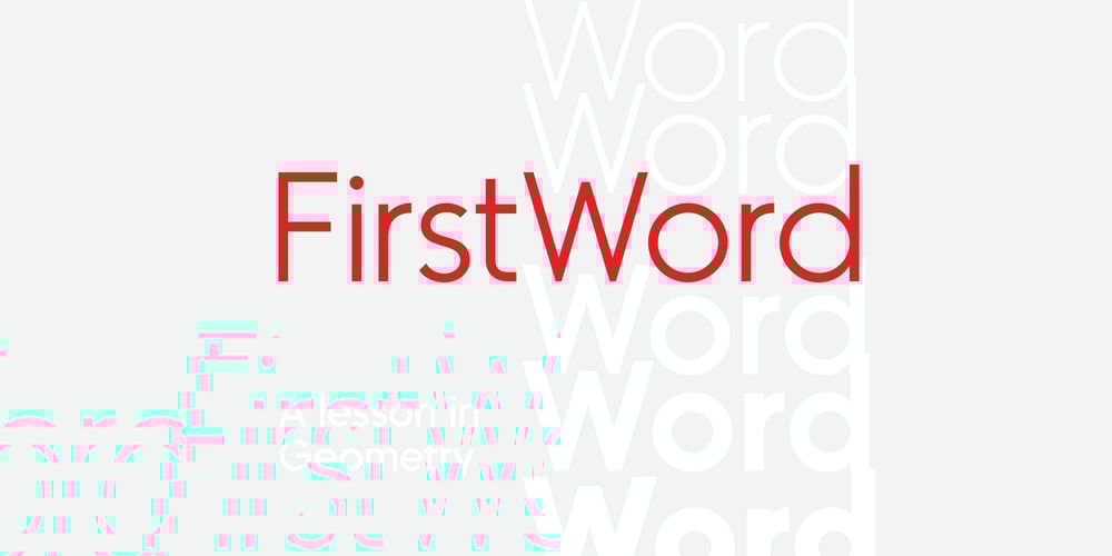 FirstWord font