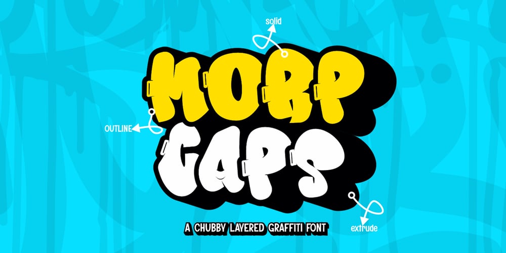 Morp Caps Extrude font