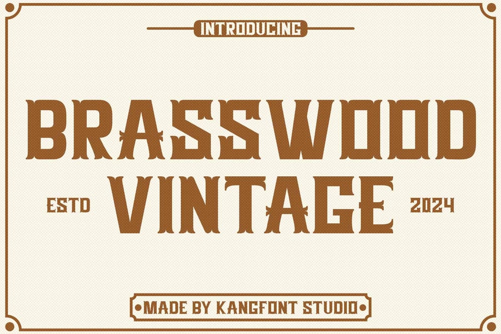Brasswood font