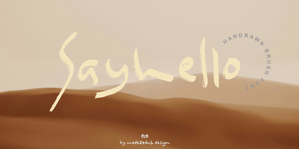 Sayhello font