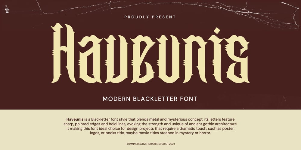 Haveunis font