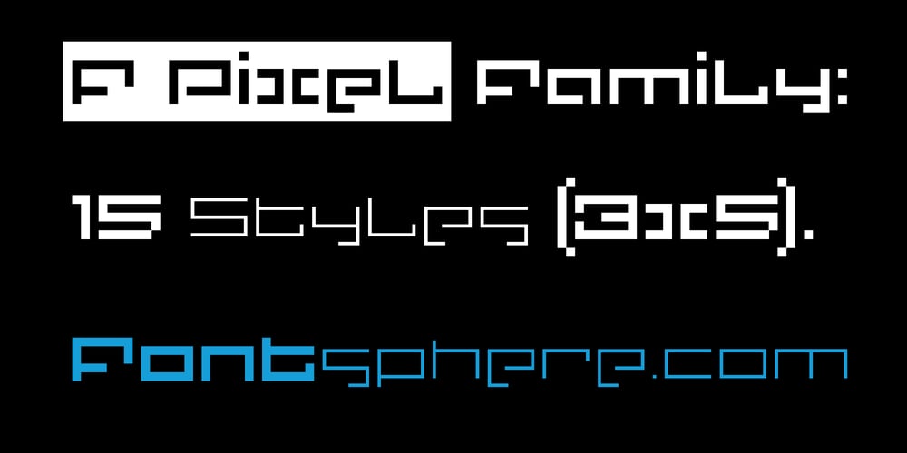 F Pixel font