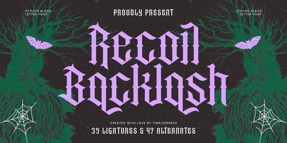 Recoil Backlash font