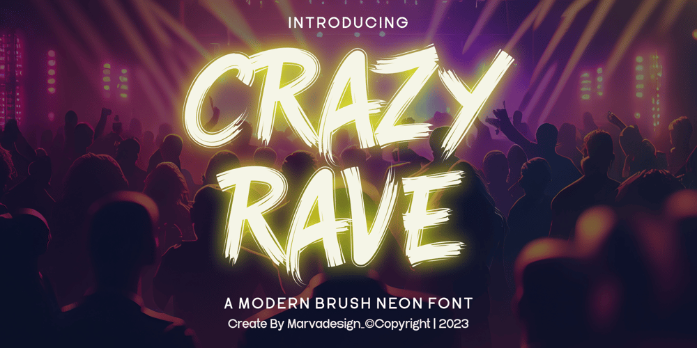 Crazy Rave font