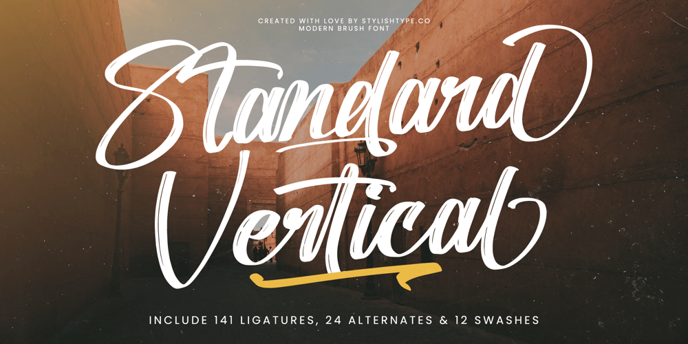 Standard Vertical font