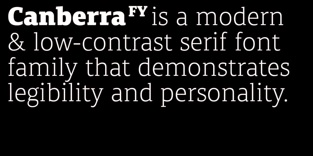 Canberra FY font