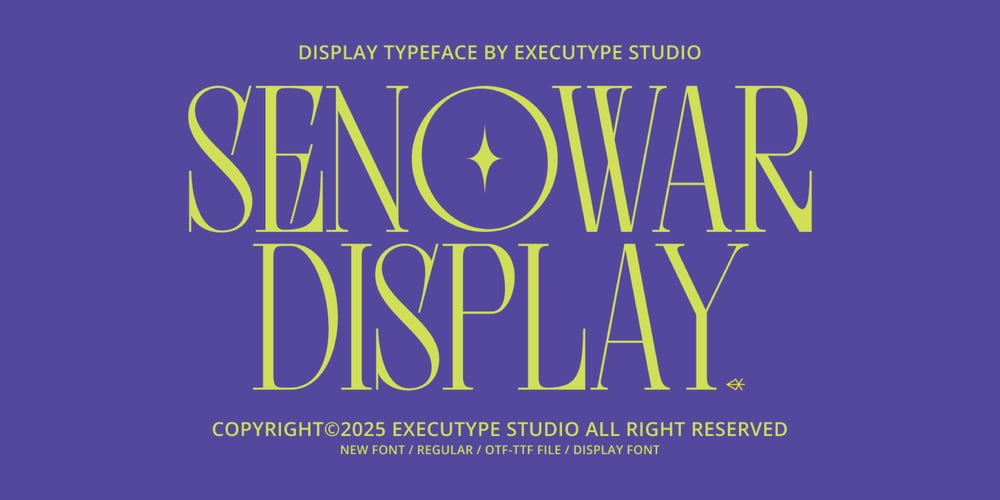 Senowar Display font