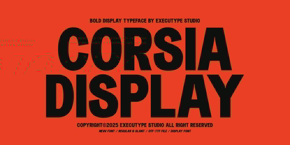 Corsia Display font