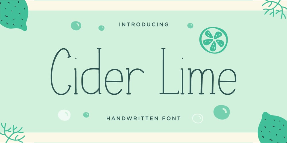 Cider Lime font