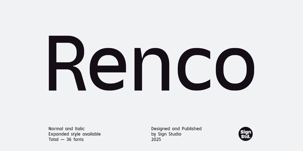 Renco font