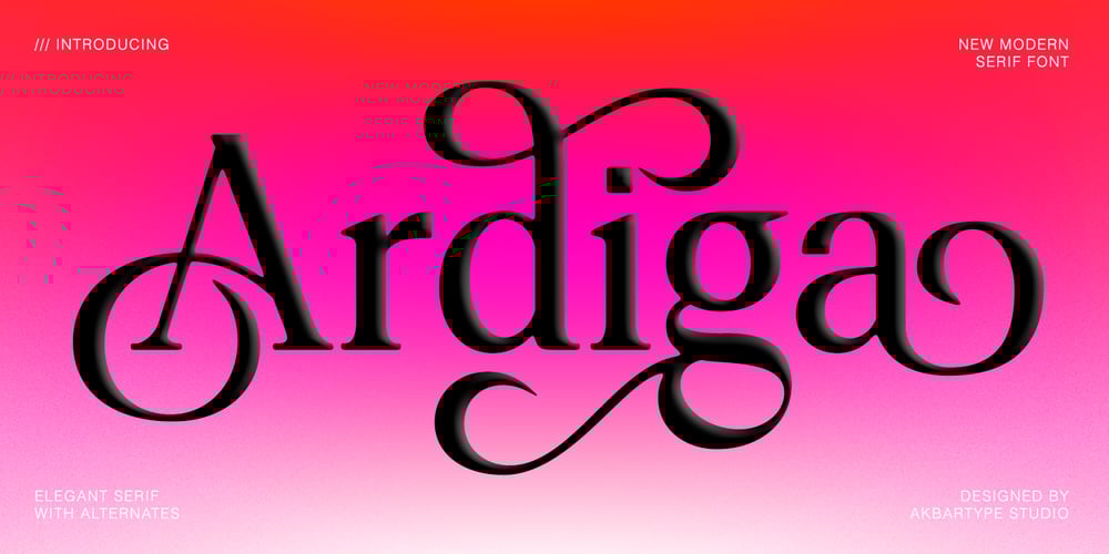 Ardiga Display font
