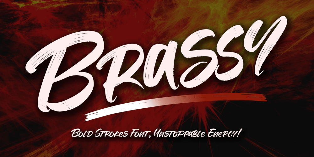 Brassy font