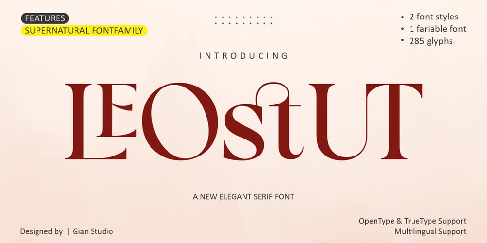 Leostut font