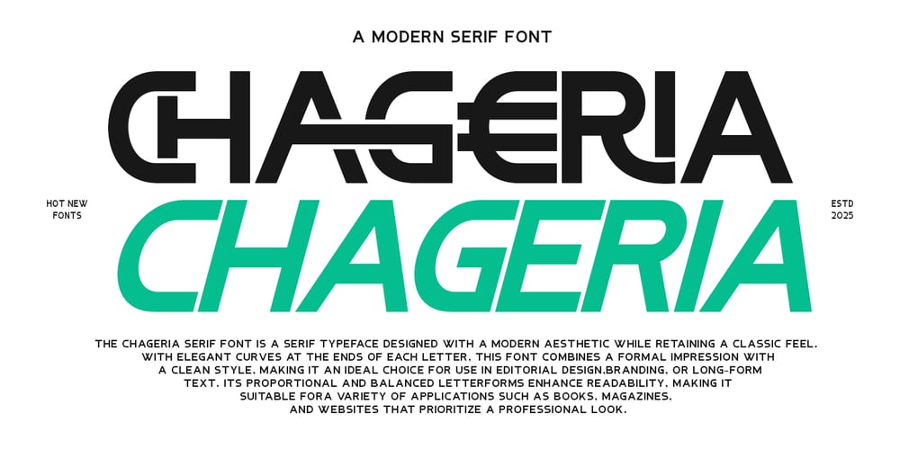 Chageria font
