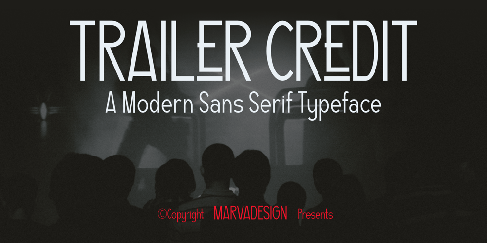 Trailer Credit font