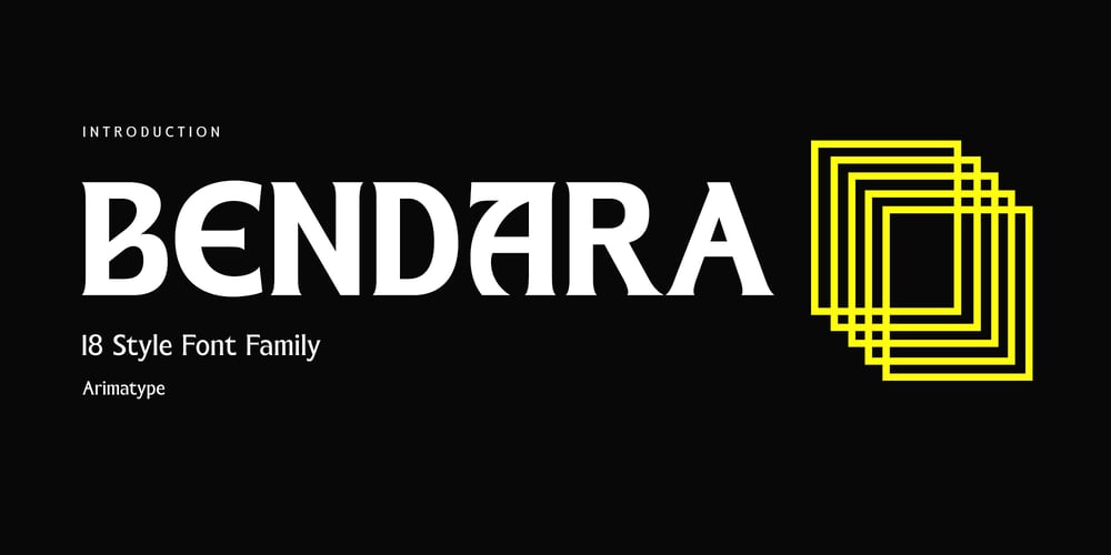 Bendara font