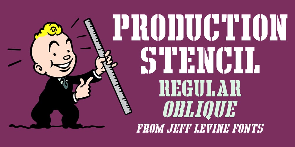 Production Stencil JNL font