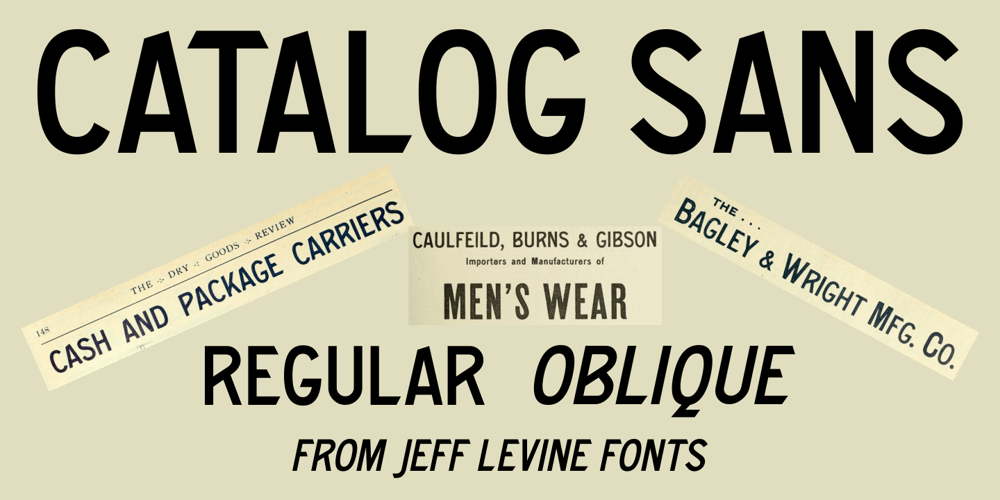 Catalog Sans JNL font
