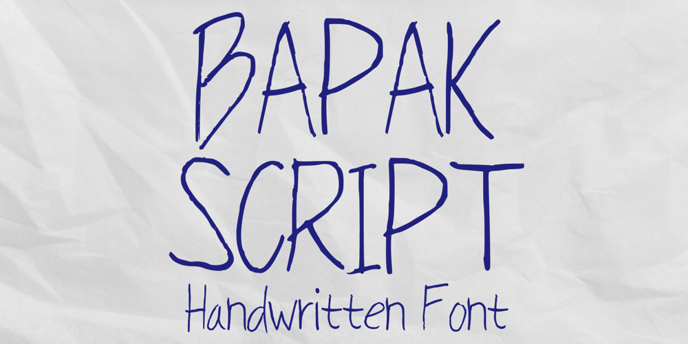 Bapak Script font