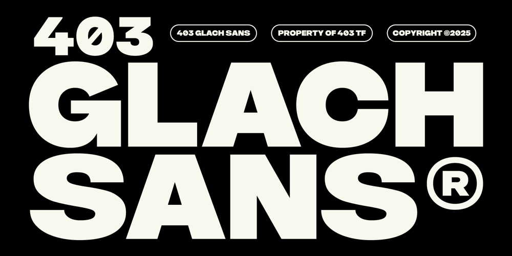 403 Glach font