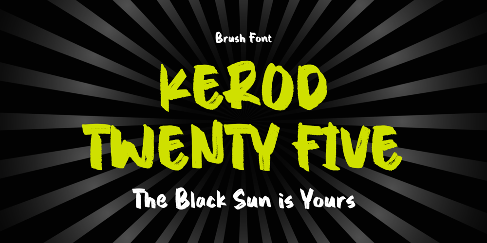 Kerod Twenty Five font