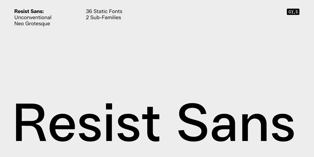 Resist Sans font
