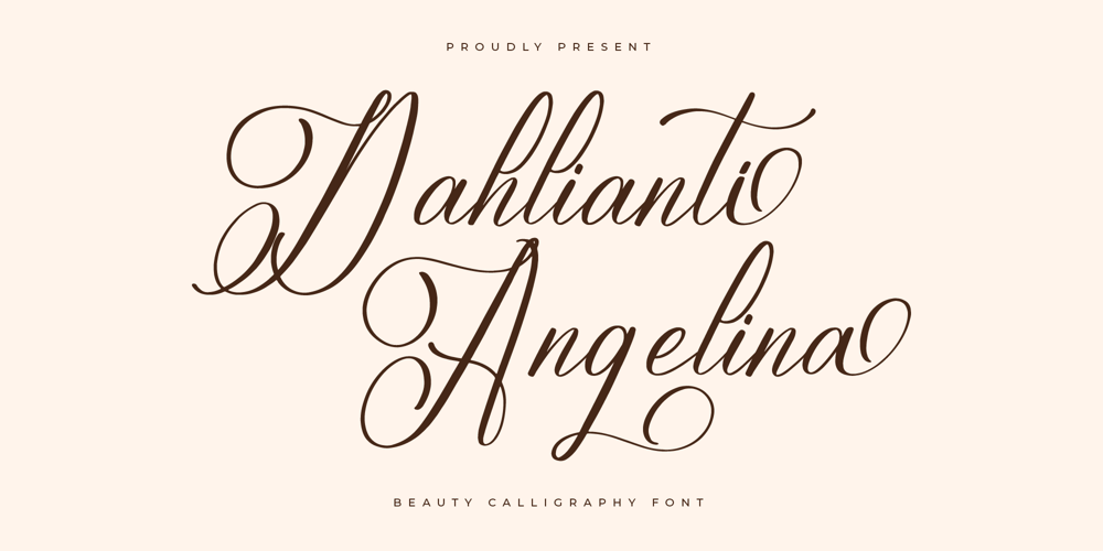 Dahlianti Angelina font