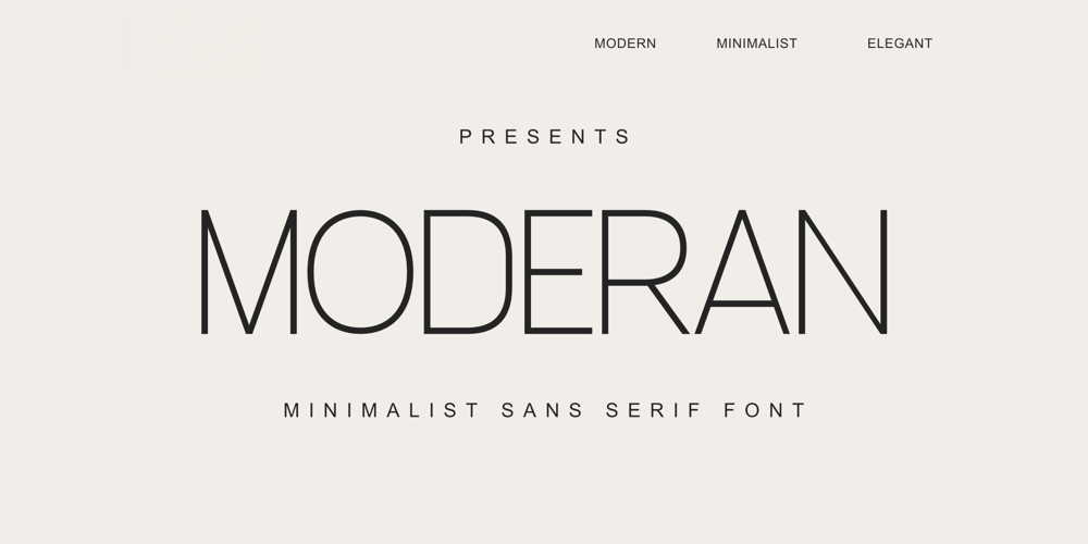Moderan font