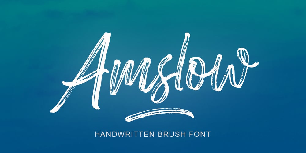 Amslow Brush font