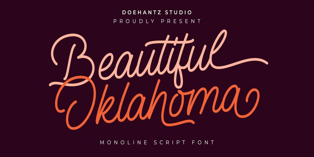 Beautiful Oklahoma font