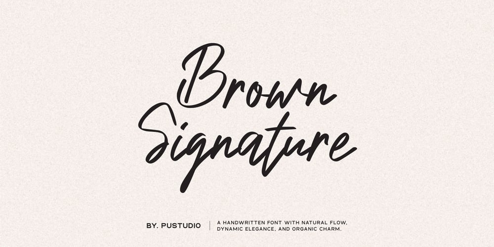 Brown Signature font