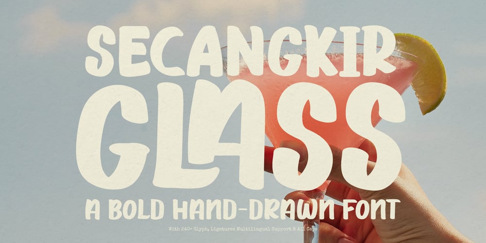 Secangkir Glass font