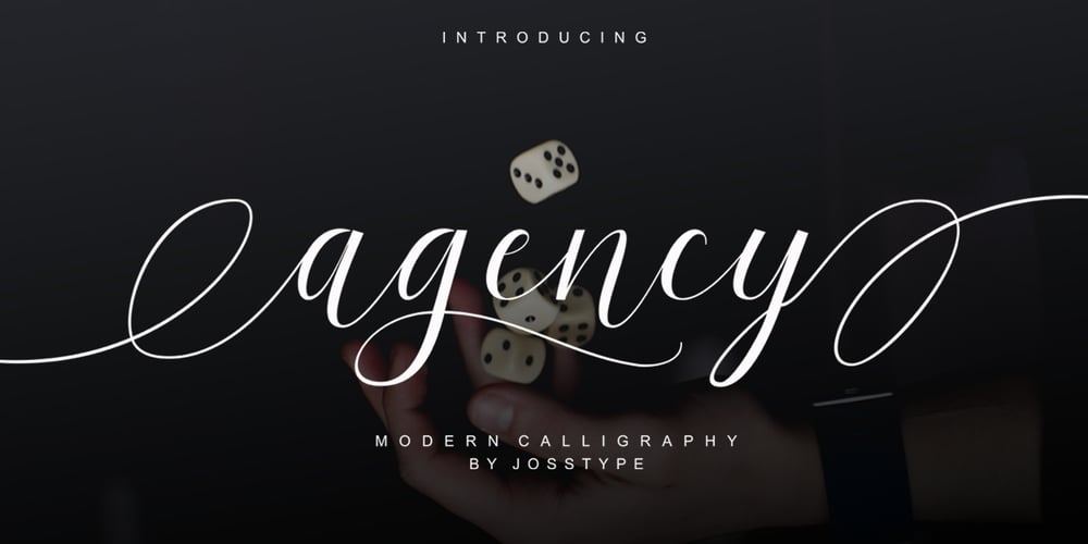 Agency Script font