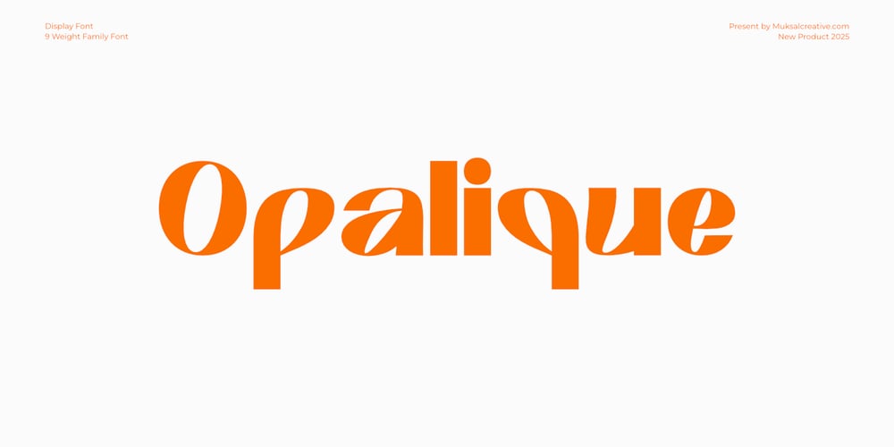 Opalique font