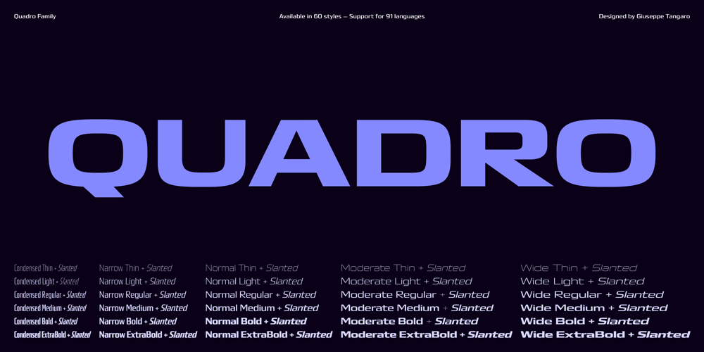 Quadro Variable font
