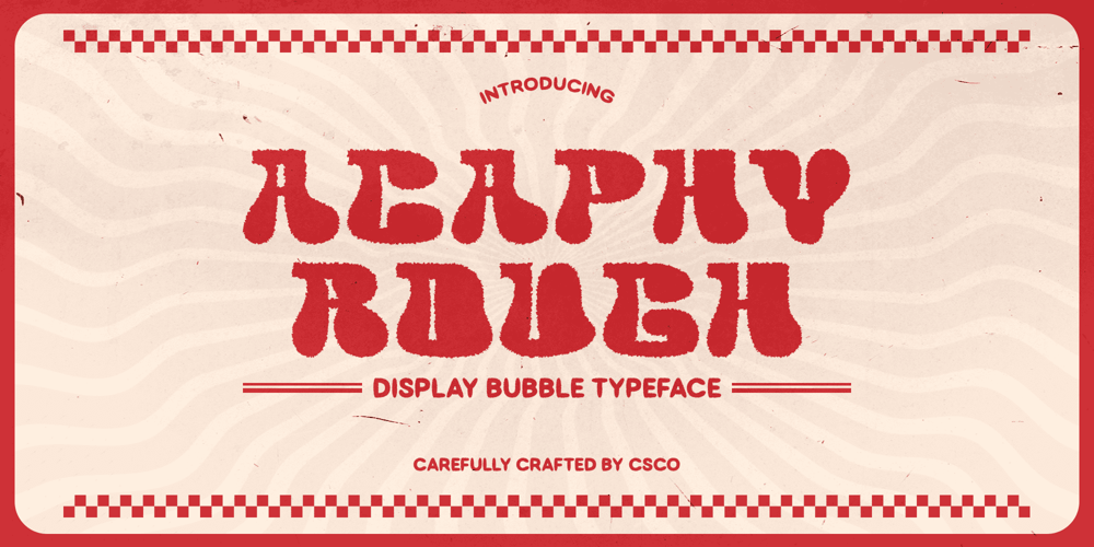 Acaphy Rough font