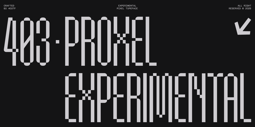 403 Proxel font