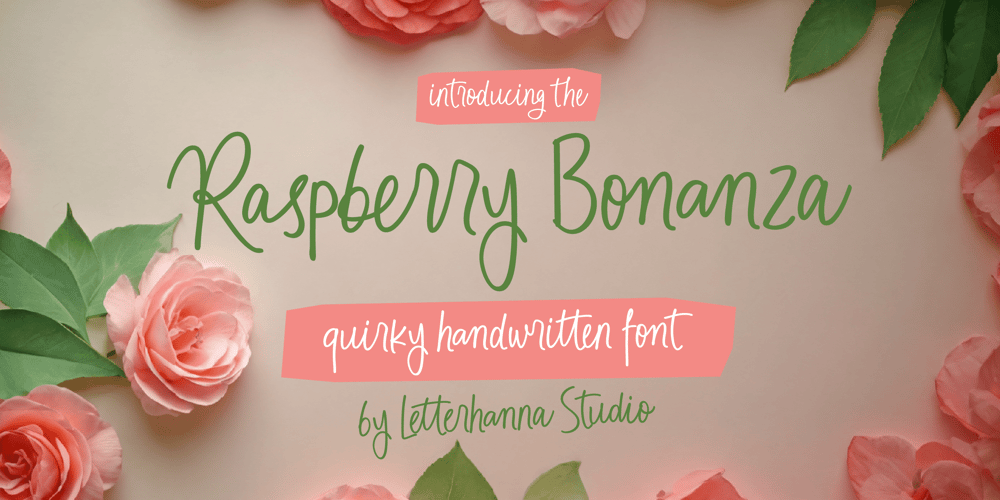 Raspberry Bonanza font