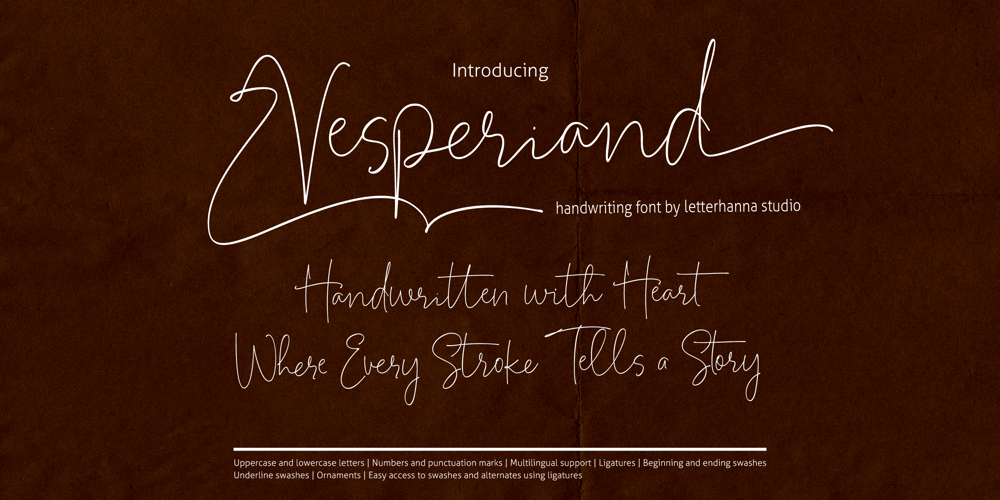 Vesperiand font
