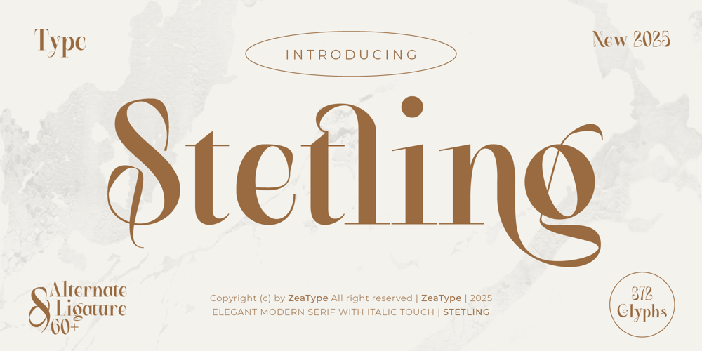 Stetling font