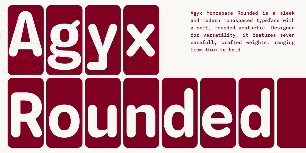 Agyx Mono Rounded Variable font