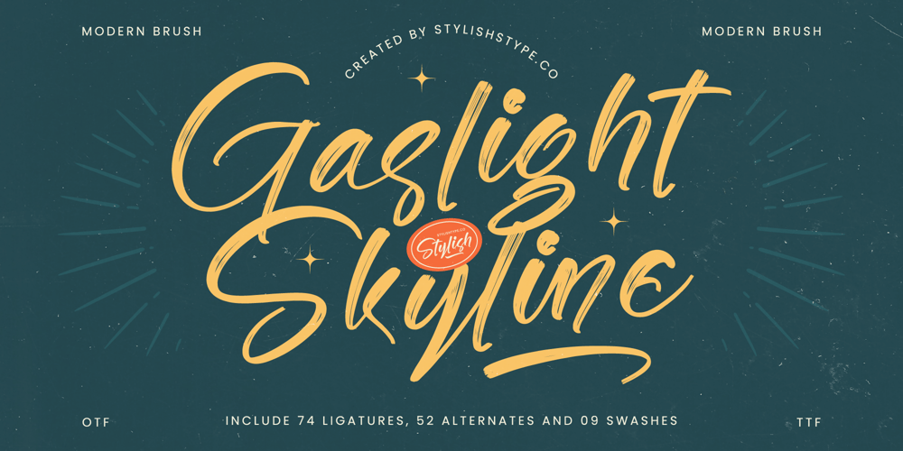 Gaslight Skyline font