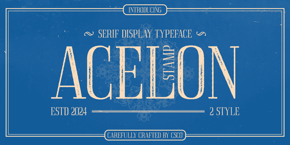 Acelon Stamp font