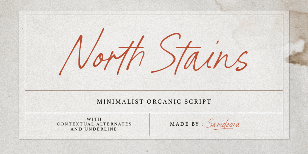 North Stains font