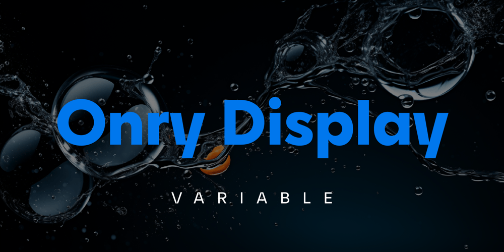 Onry Display Variable font