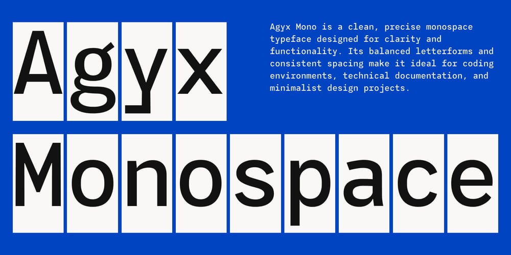 Agyx Mono font