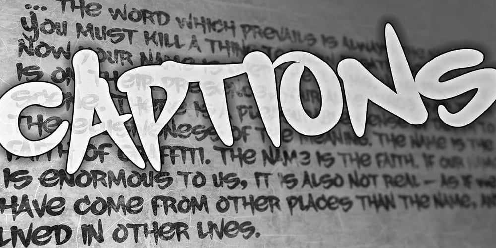 Caption font