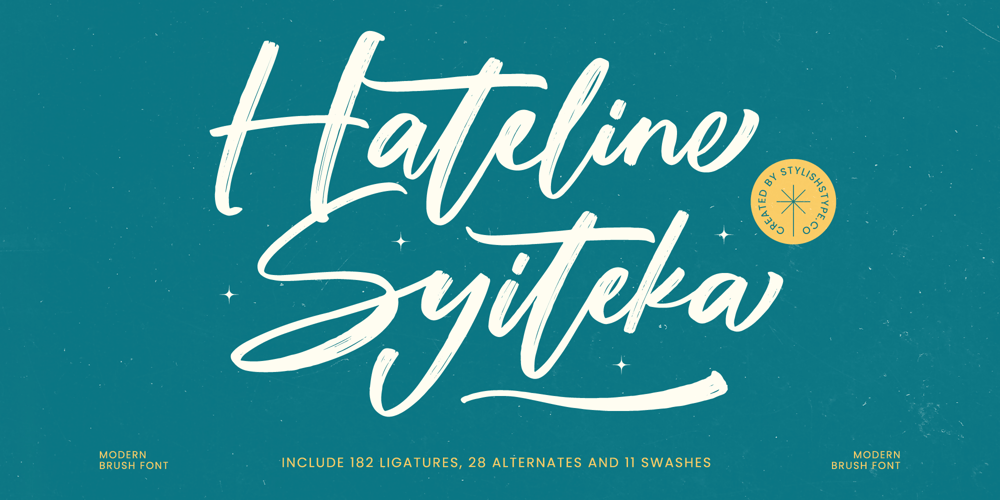 Hateline Syiteka font