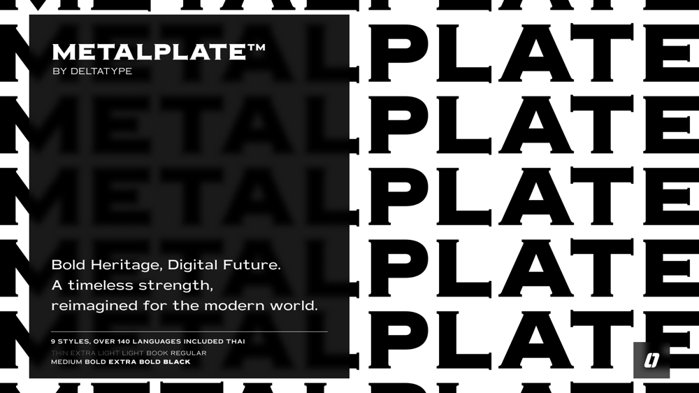 Metalplate font